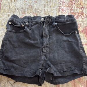 Madewell Black High-Waisted Jean Shorts